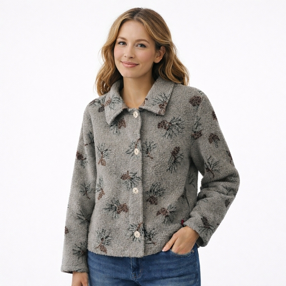 Woolrich Jackets & Blazers - Woolrich Women's Gray Patterned Jacket